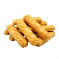 Kaasstengels are cheese cookies from Indonesia that exhibit Dutch culinary influence and are presented in a stick form. png