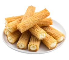 Kaasstengels, which you might also hear called Kastengel, are Indonesian cheese cookies that come in a fun stick shape, influenced by Dutch flavors. png