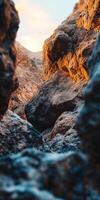 Stunning cliffside rock formations photo