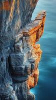 Stunning rock formation in sunlight photo