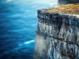 Rocky coastline at sunrise photo