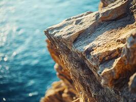 A view of the ocean from a cliff photo