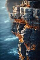 Beautiful rocky coastline view photo