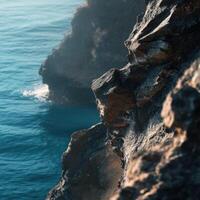 A view of the ocean from a cliff photo