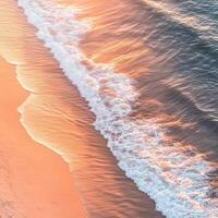 Waves gently touching the shore photo