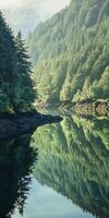 Beauty of calm waters at dawn photo