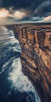 Cliffs along the rugged coastline photo