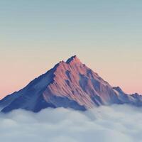 Majestic mountain view at dawn photo
