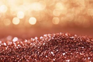 Sparkling brown sugar close-up photo