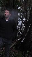 Man Resting and Smoking video