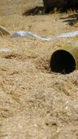 Hay sprayer close-up video