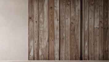 Rustic Wooden Plank Wall Texture With Natural Brown Tones and Weathered Surface for Backgrounds photo