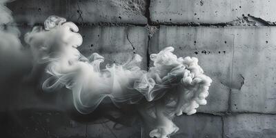 Abstract Monochromatic Smoke and Concrete Texture. photo