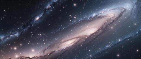 cosmos with its vast galaxies shimmering stars and enigmatic secrets. photo