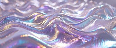 A wave of shiny plastic waves is shown in this image photo