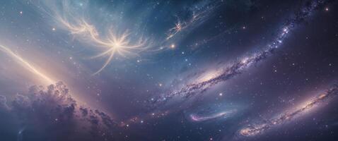 cosmic tapestry of universe represents interconnection vastness complexity and harmonious unity of all celestial bodies. photo