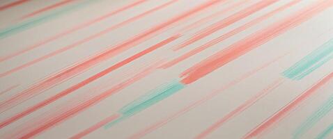 Pencil strokes create a textured grid of pastel coral and turquoise hues on a soft canvas photo