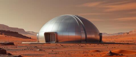 Mars house on the red planet photo