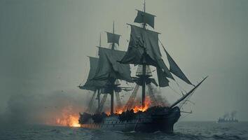 Dramatic moments from maritime history a journey through historic naval battles and their impact photo
