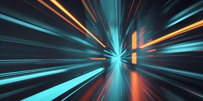Abstract background with light trails and speed photo