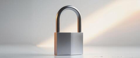 security open padlock symbolizing protection photo