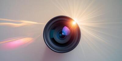 Lens Flare Effect Experience with Lens with Effect. photo