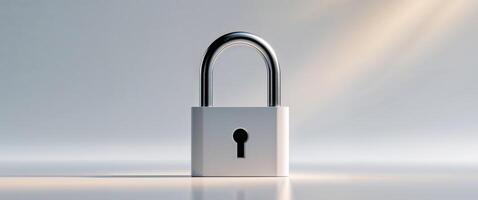 security open padlock symbolizing protection. photo