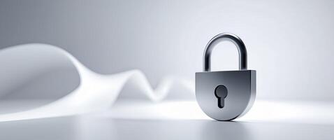 Abstract Security Technology Background with Lock Symbol. photo