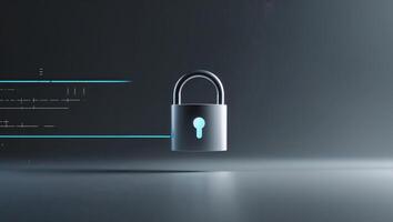 Secure Login Concept with High Contrast Visuals. photo