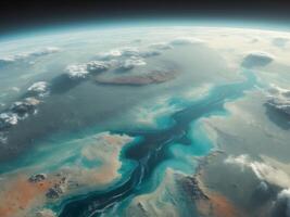 A view of the earth from space photo
