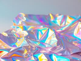 A pile of shiny foil on a table photo