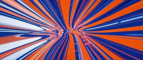 An abstract image of a blue and orange striped background photo