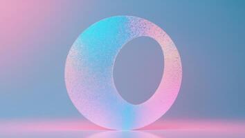 A 3d rendering of a circle with a pink and blue color photo