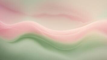 Abstract background with pink and green waves photo