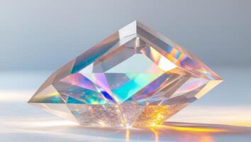 Crystal Texture Faceted Experience with Glow with Iridescent photo
