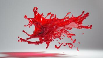Abstract Red Liquid Sculpture Dynamic Splash Art photo