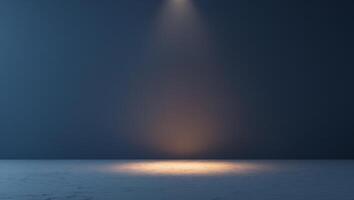 An empty room with a spotlight shining down on it photo