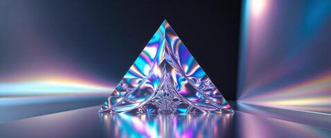 Holographic Prism Effect Scene with Holographic with Bold. photo