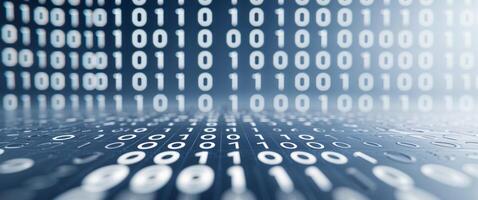 Digital Background with Binary Code and Numbers photo