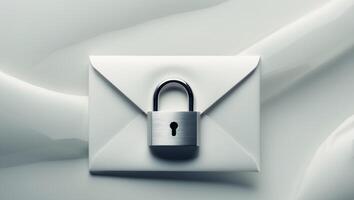 An envelope with a padlock on it photo