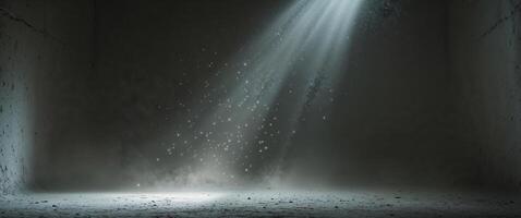 A light shining through a dark room photo