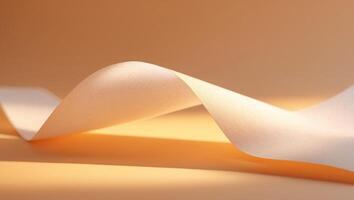 Orange backdrop with curved paper creating soft light. photo