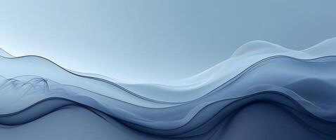 Soft Blue Gradient Background with Fluid Layers. photo
