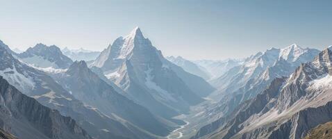 A view of the mountains from above photo