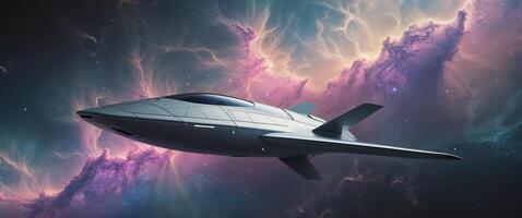 Space shuttle in space, 3d rendering, space flight, space exploration, space exploration concept, photo