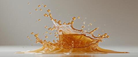 A splash of liquid is being thrown into the air photo