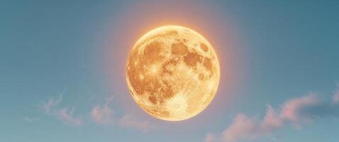 The moon is seen in the sky with clouds photo