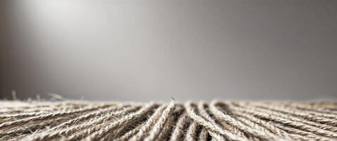 Rustic jute texture with natural fiber strands in vertical lines photo