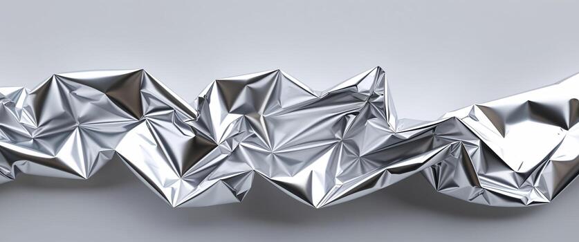 brillante metálico retumbó estaño frustrar textura con agudo pliegues para arte diseño. foto