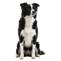 Attentive Border Collie Posing Elegantly png
